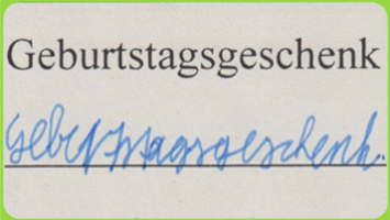 HandSchriftSCHREIBEN - Kachel 06 Nicht Beliebig