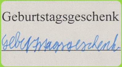 HandSchriftSCHREIBEN - Kachel 06 Nicht Beliebig